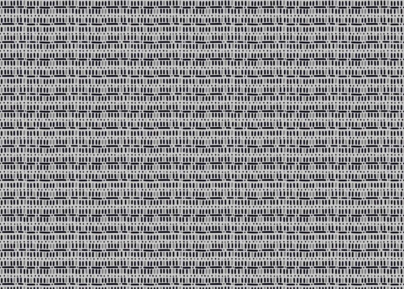 Baroque Dots and Stripes - Black and White