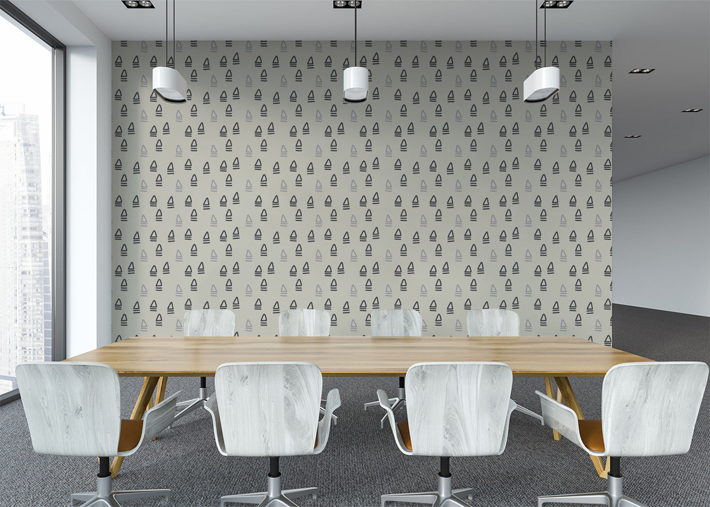 Abstract Trio - Light Gray