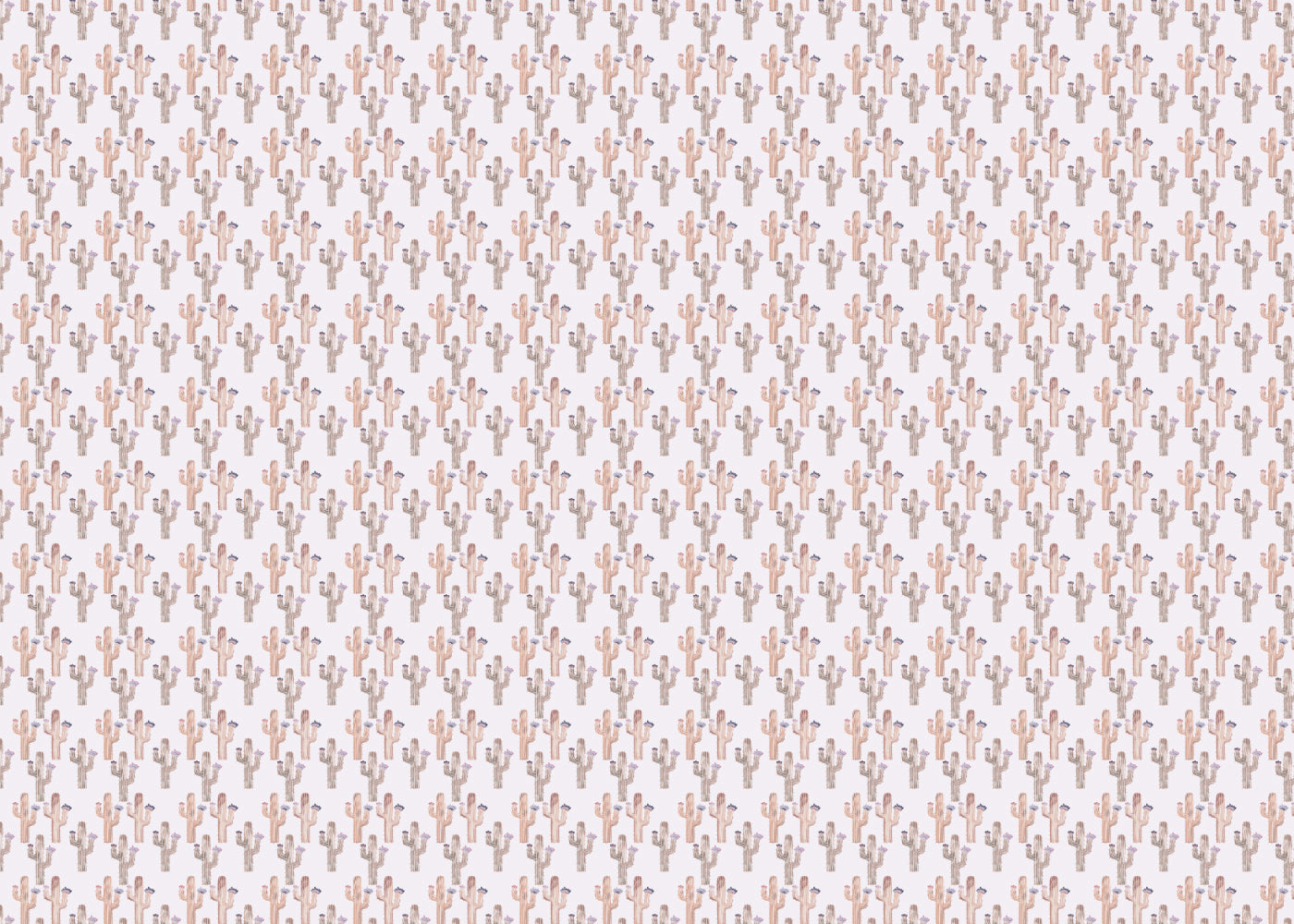 Desert Cacti Blossoms - Neutral - Sample