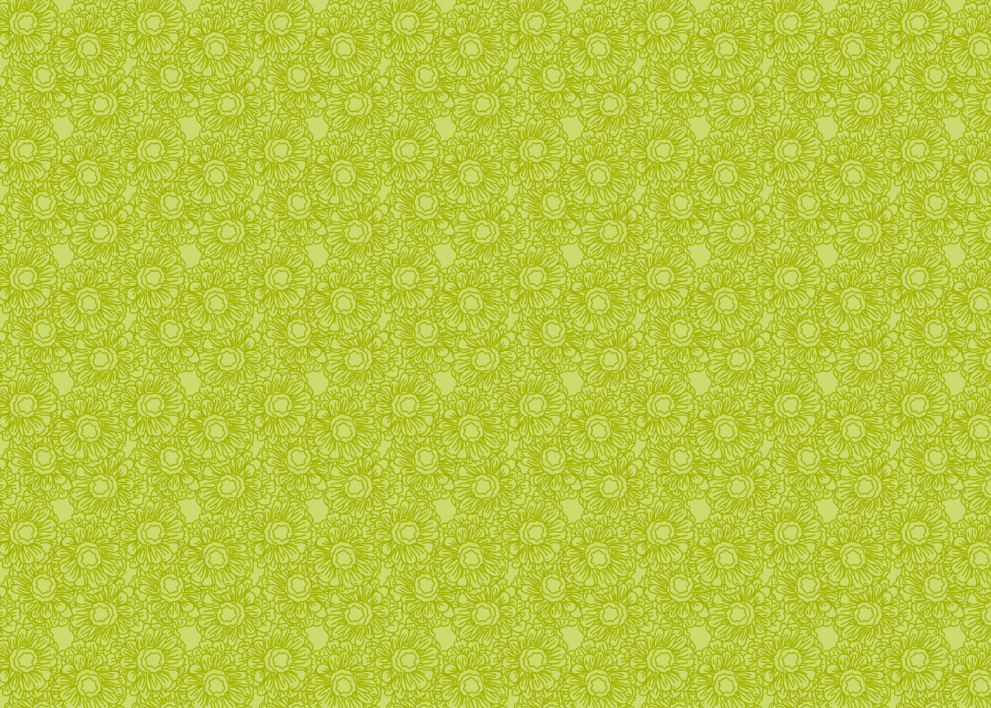 Floral Whirls - Green - Sample