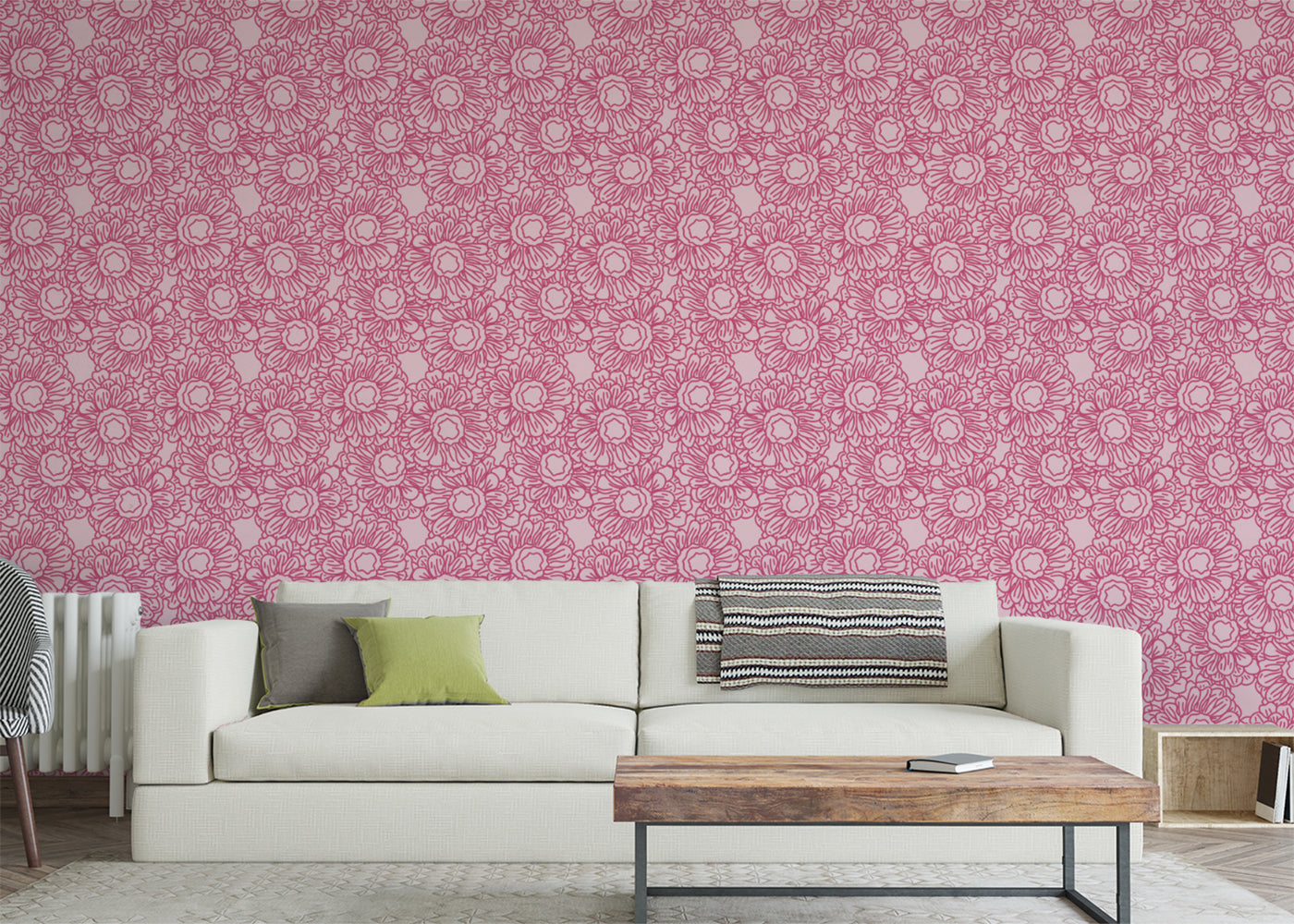 Floral Whirls - Pink