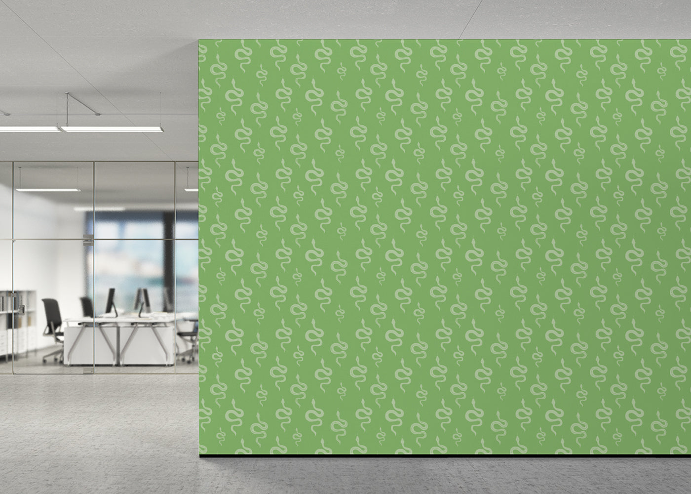 Serpentine Streams - Light Green