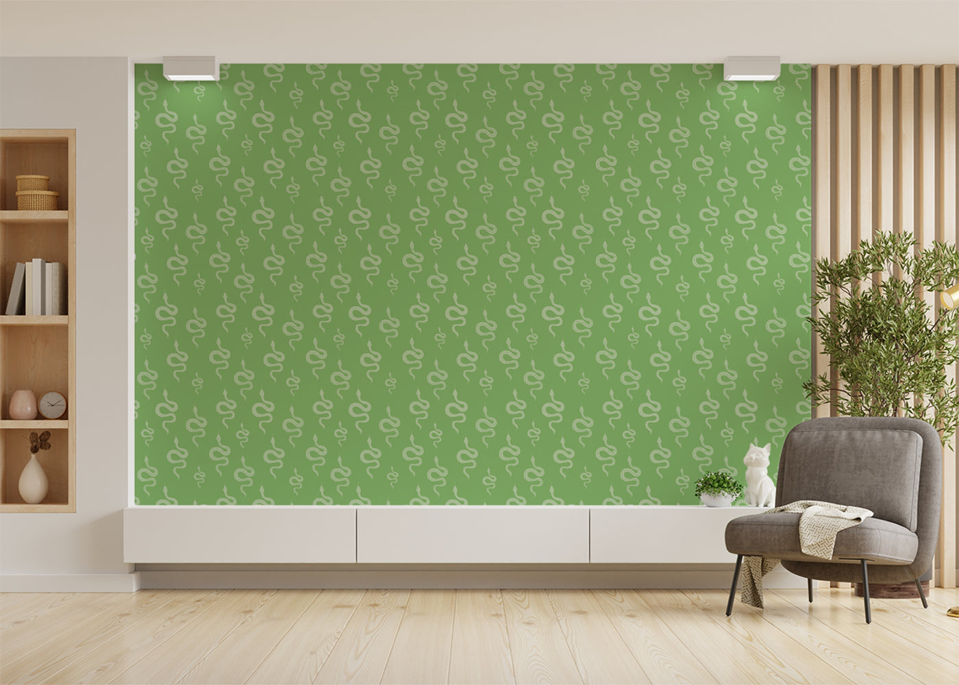 Serpentine Streams - Light Green