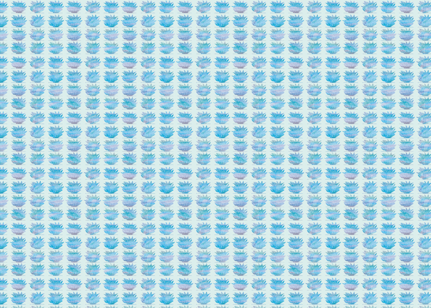 Succulent Symphony - Blue - Sample