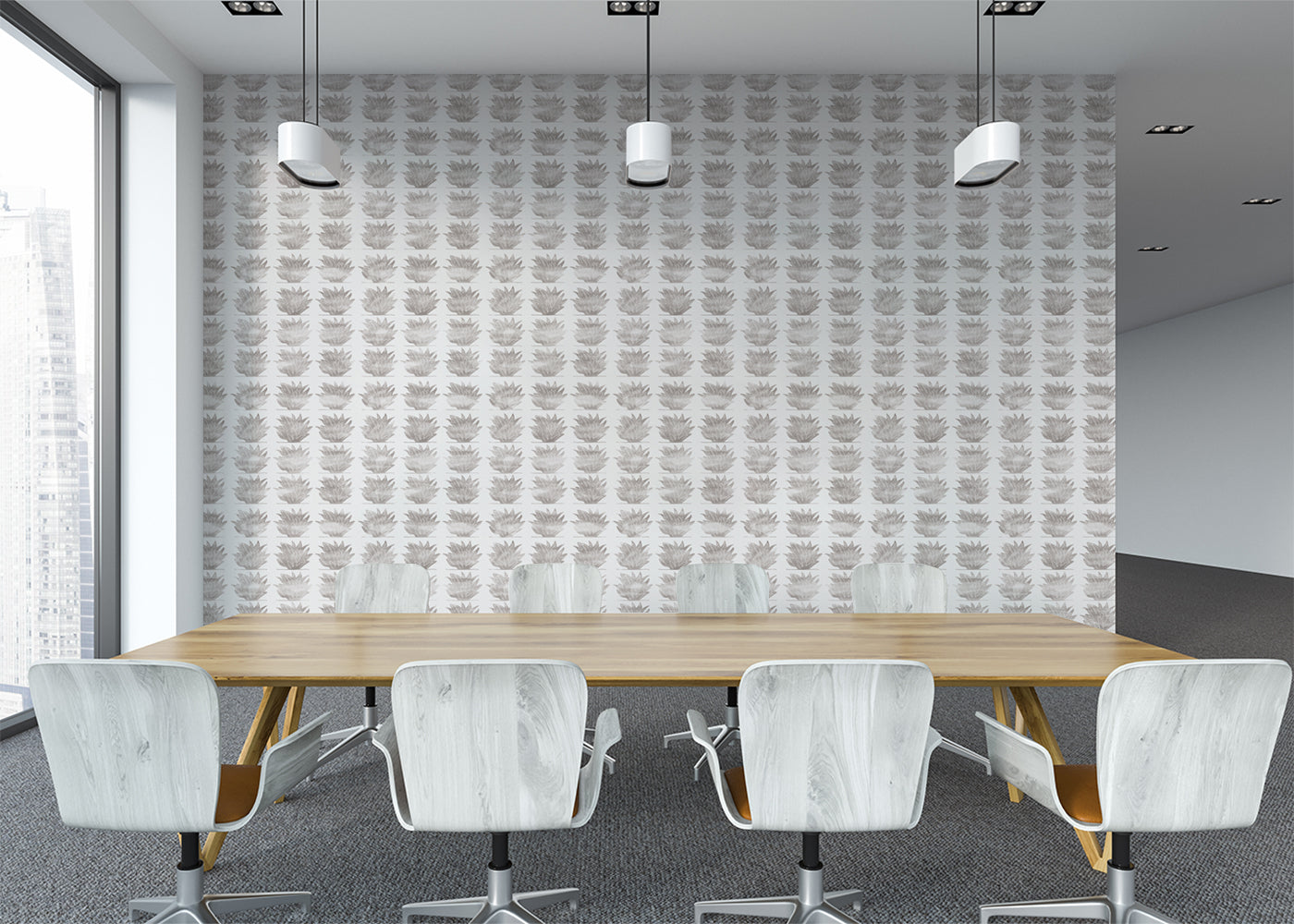 Succulent Symphony - Gray