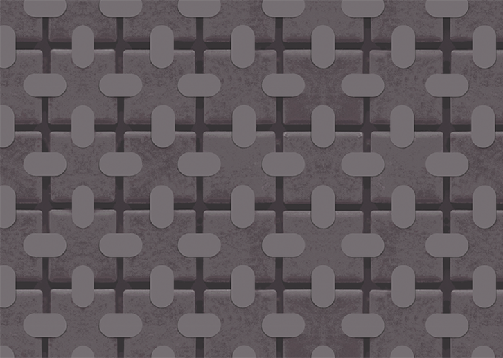 Square Tab Plaid Mural - Graphite - Sample