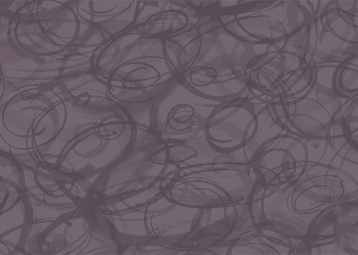 Sumi-e Circles Mural - Plum Brown - Sample