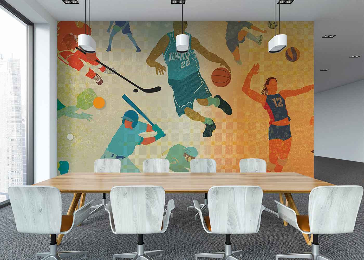 Sports Potpourri Mural - Multicolor