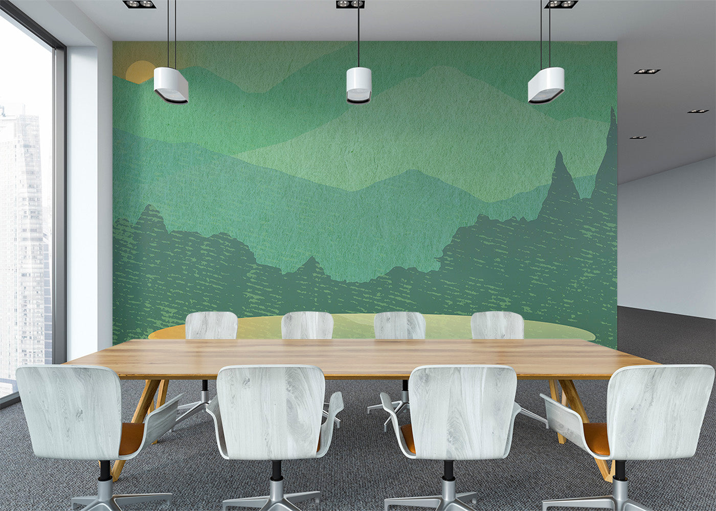 Olympic Tarn Mural - Blue Spruce