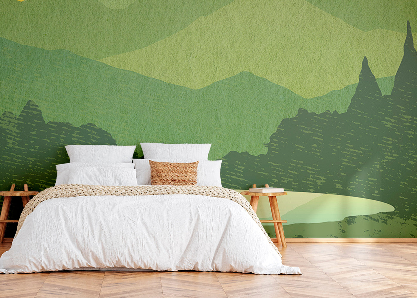 Olympic Tarn Mural - Moss Green