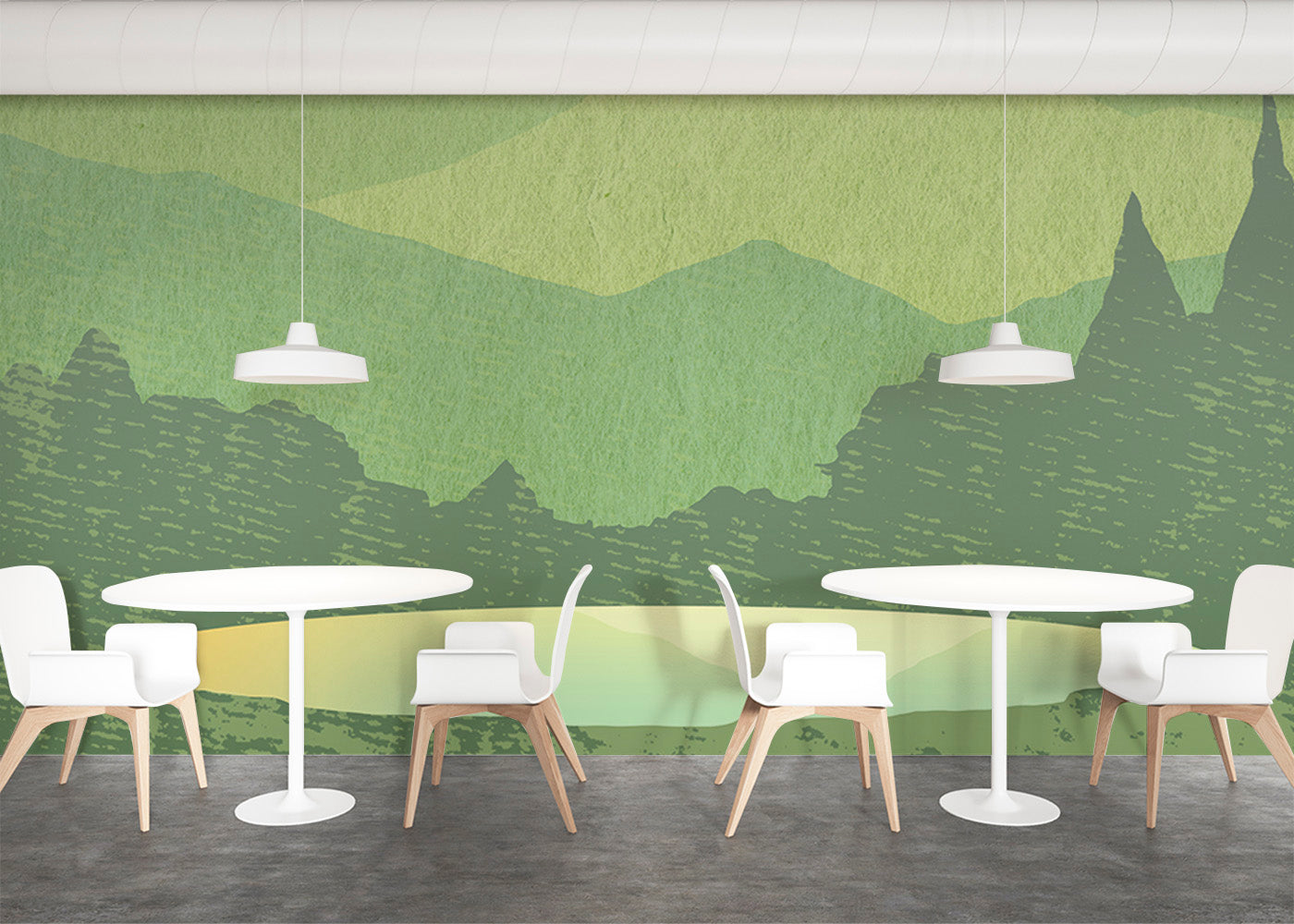Olympic Tarn Mural - Moss Green