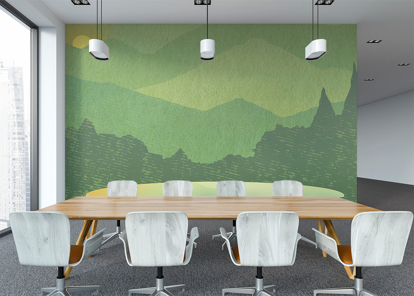 Olympic Tarn Mural - Moss Green