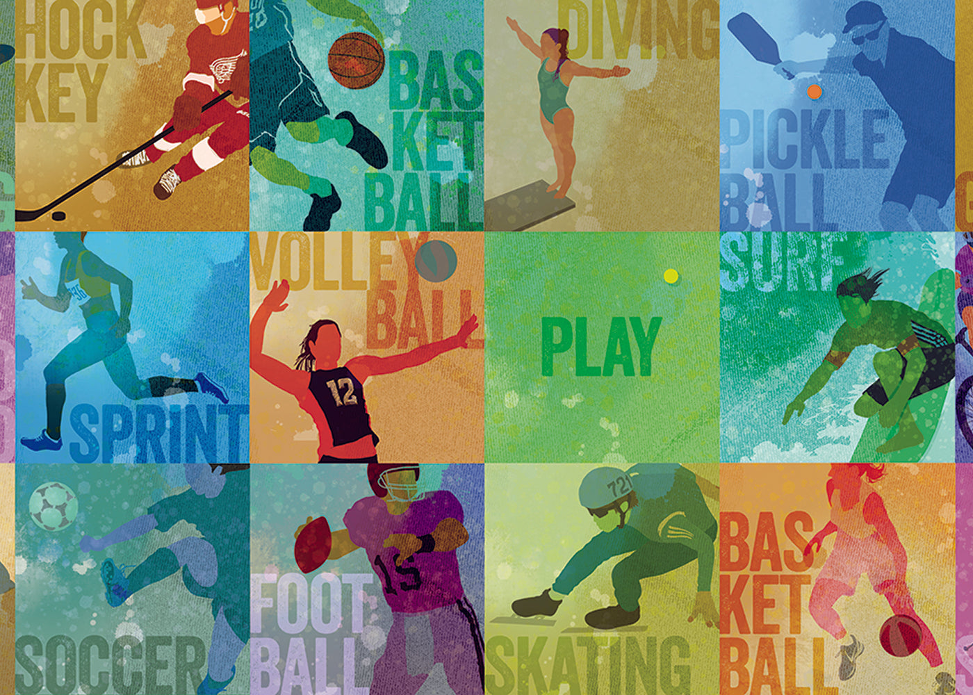 Sports Mural - PLAY - Sample