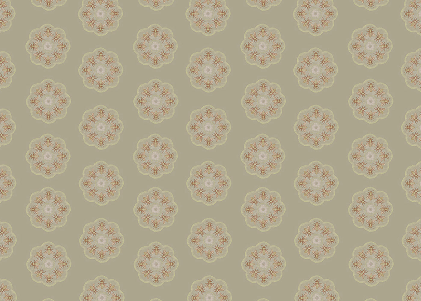 Bee Rosette Mural - Beeswax