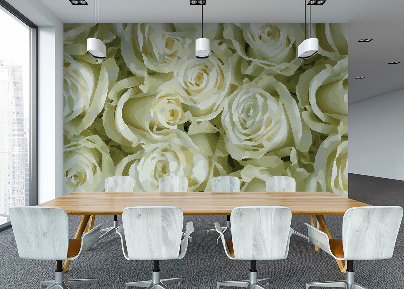 For the Roses Mural - Ochre Blush