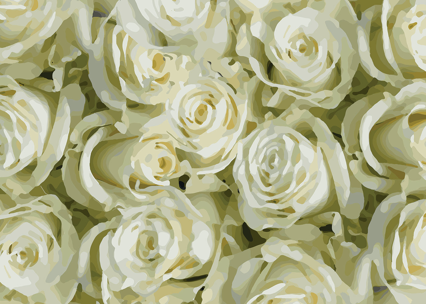 For the Roses Mural - Ochre Blush - Sample