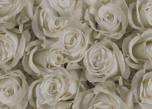 For the Roses Mural - Taupe Blush