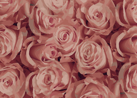 For the Roses Mural - Peach Blush