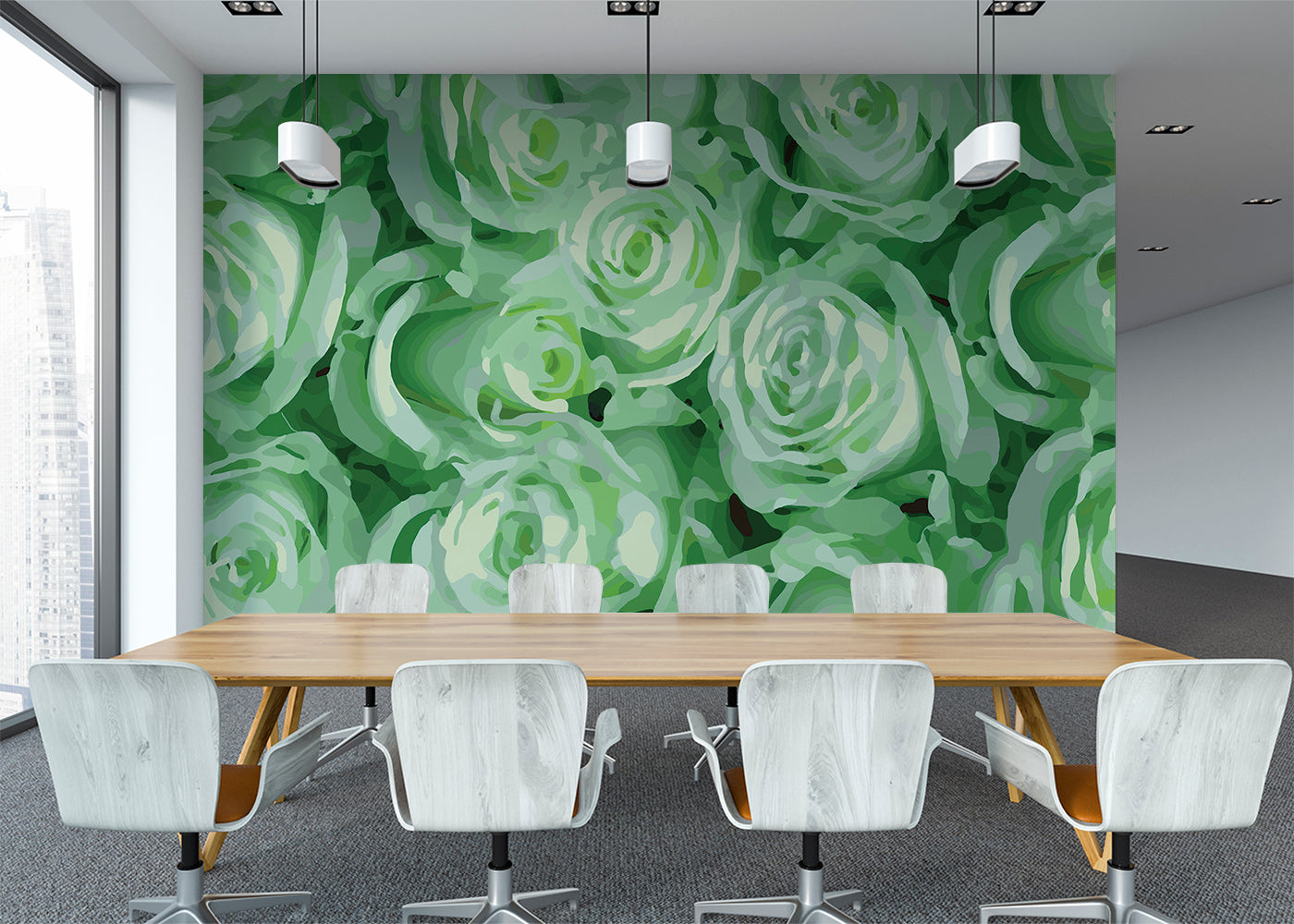 For the Roses Mural - Garden Blush