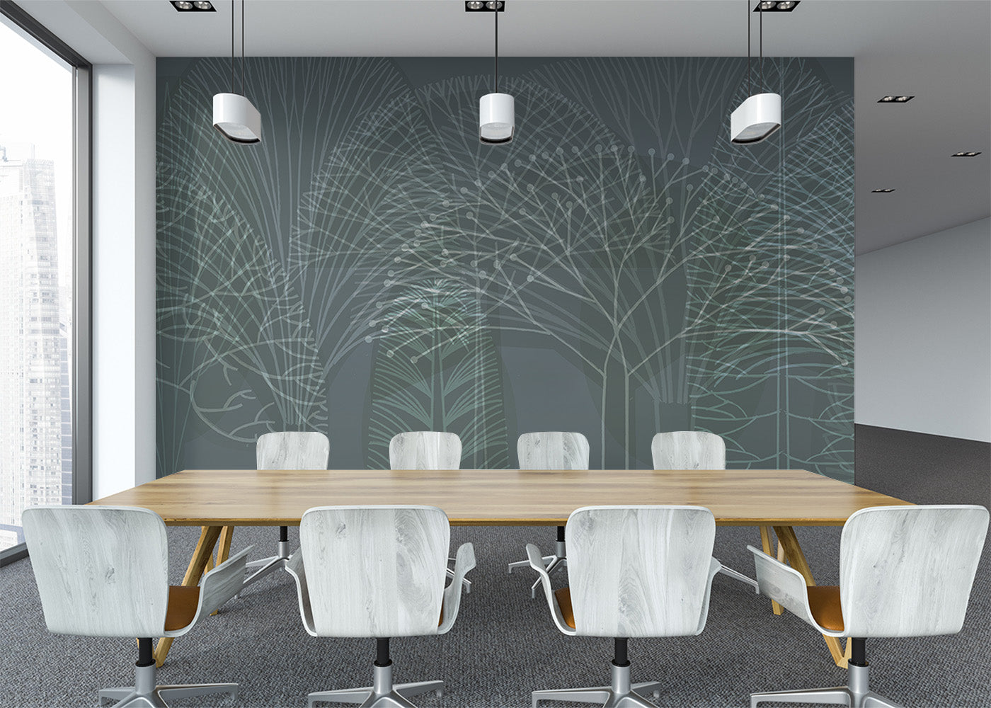 Bare Trees Mural - Diazo Tint