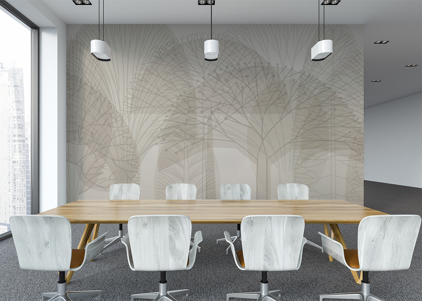 Bare Trees Mural - Neutral