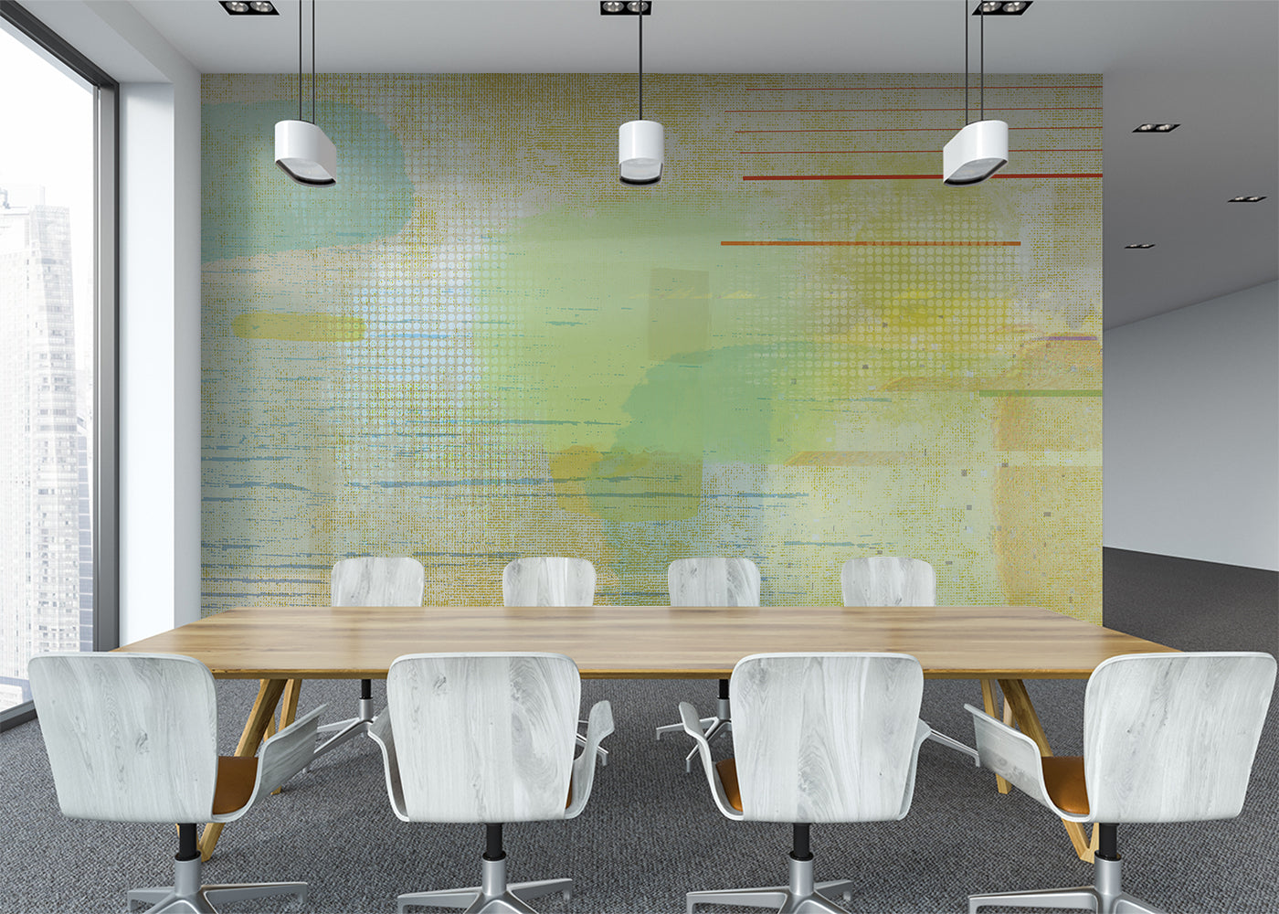 Aged Linen Mural - Gold