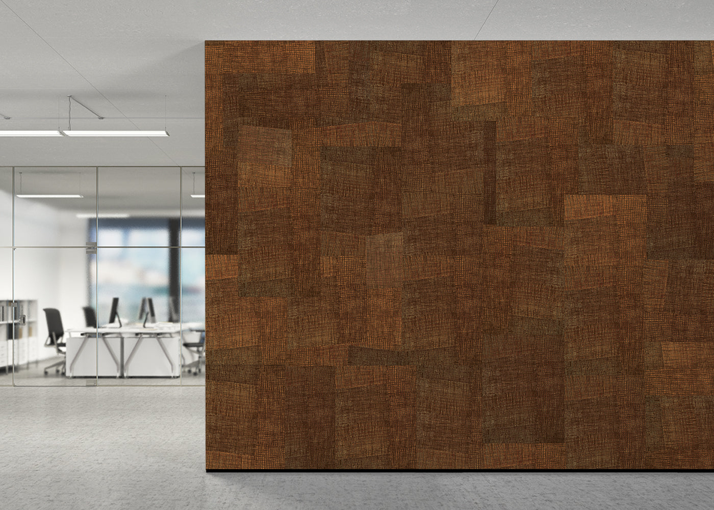Loosely Woven Mural - Burnt Orange