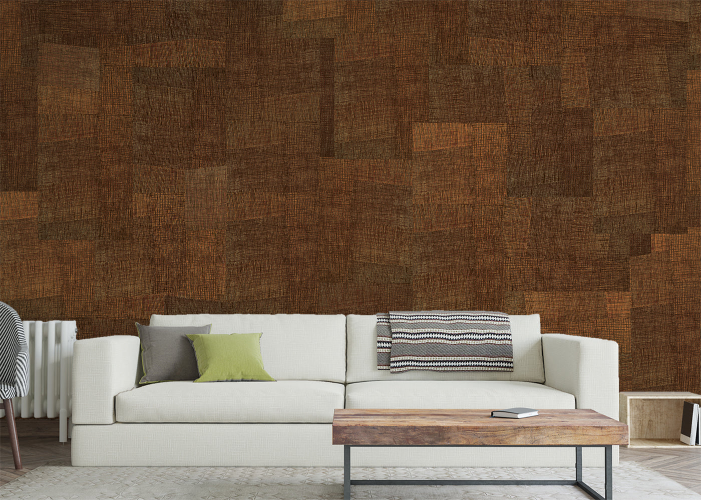 Loosely Woven Mural - Burnt Orange