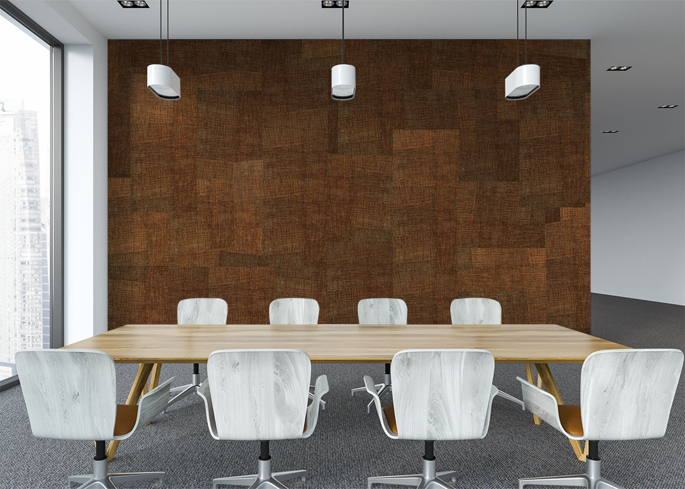 Loosely Woven Mural - Burnt Orange