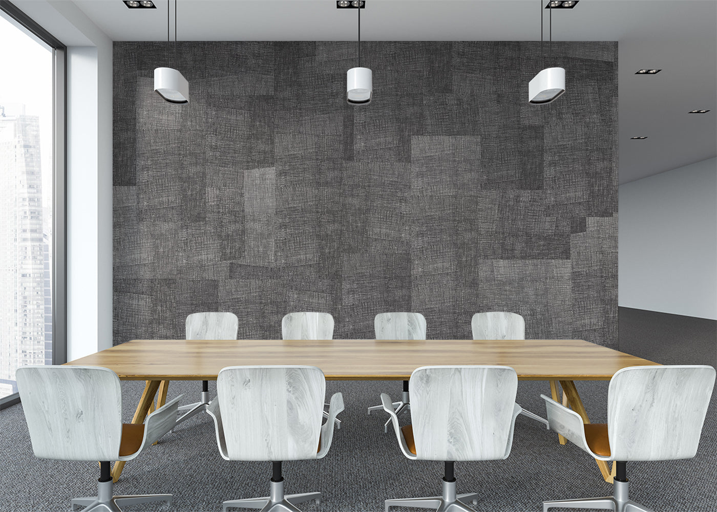 Loosely Woven Mural - Crow Quill