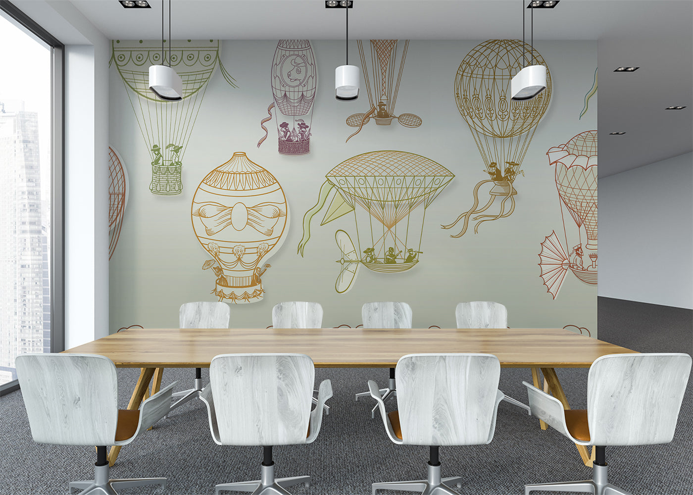 Hot Air Balloon Mural - Color Maximal
