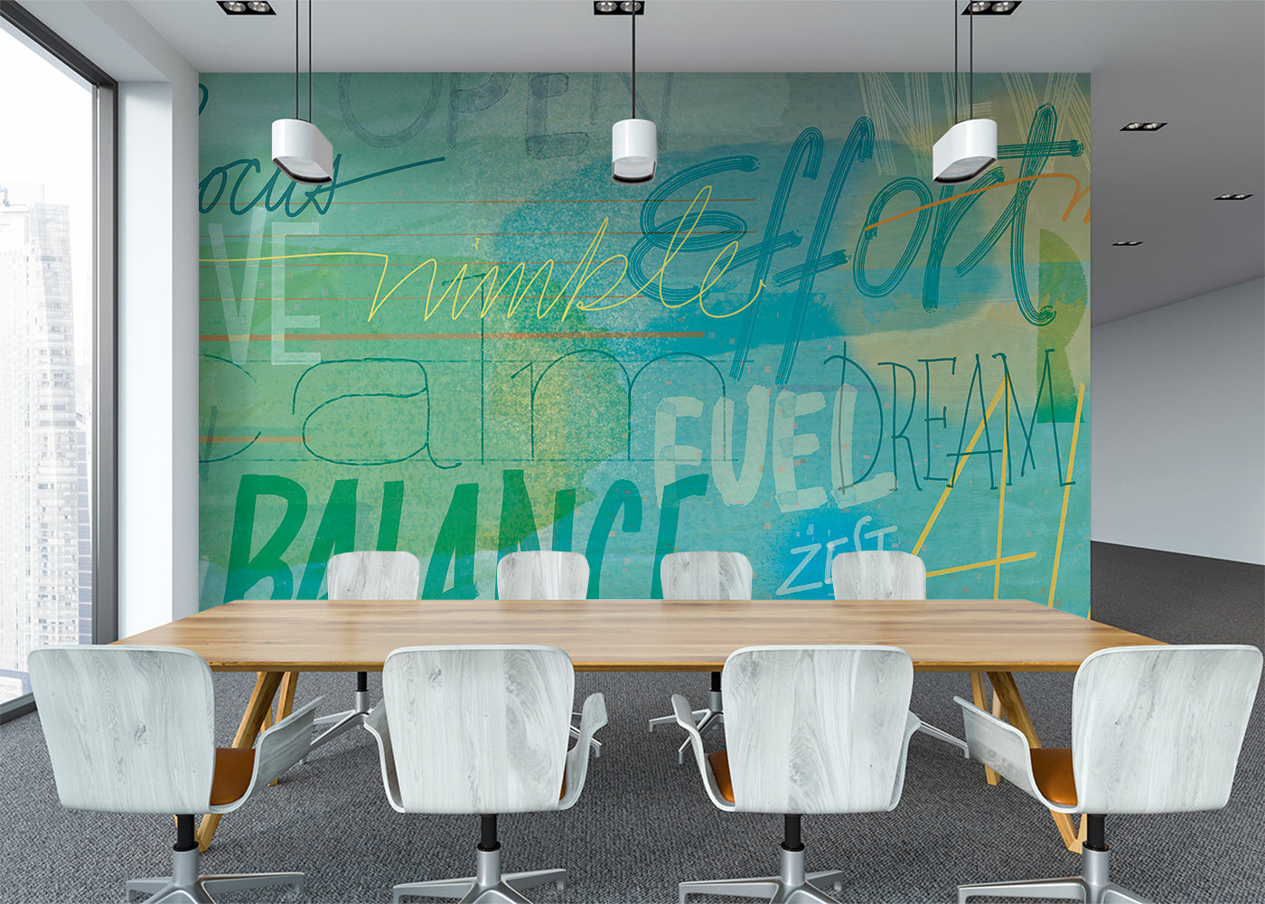 Positivo Mural - Blue