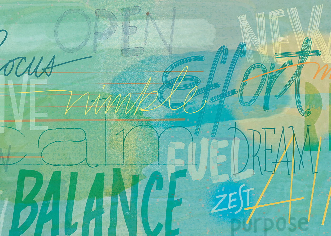 Positivo Mural - Blue - Sample