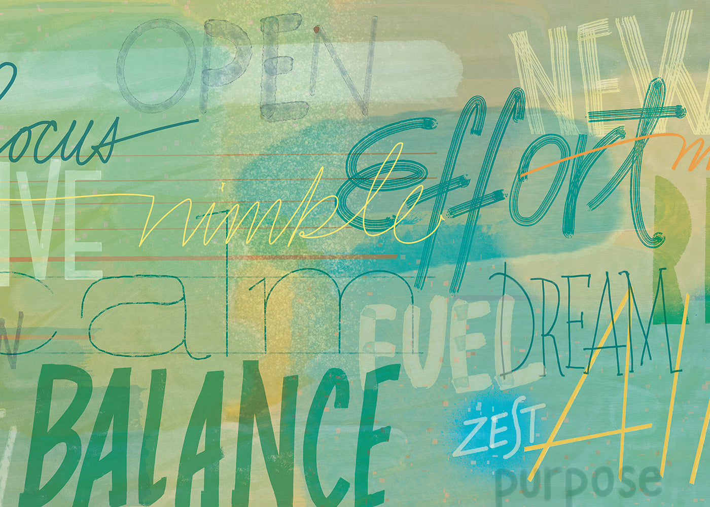 Positivo Mural - Yellow - Sample