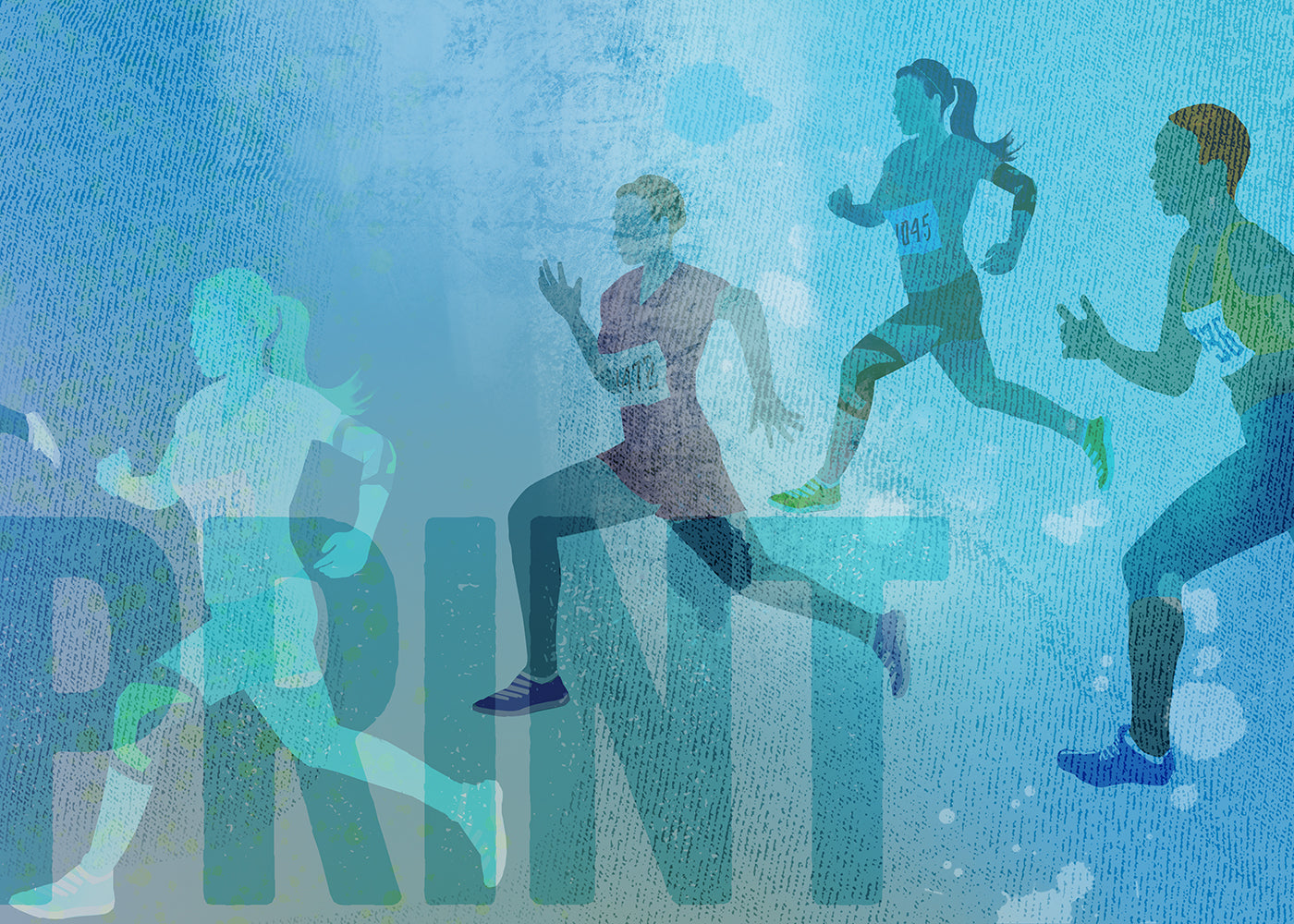 Sprint Mural - Blue - Sample