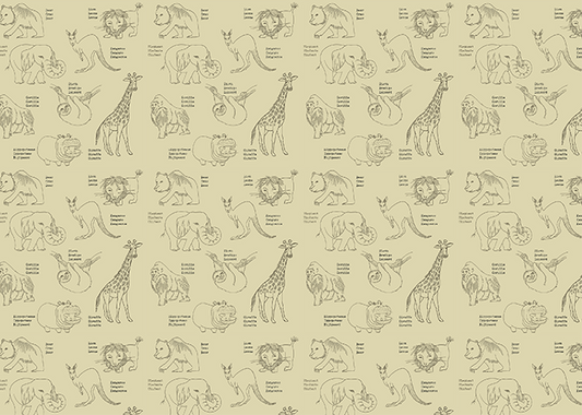 Animalia - Cream - Sample