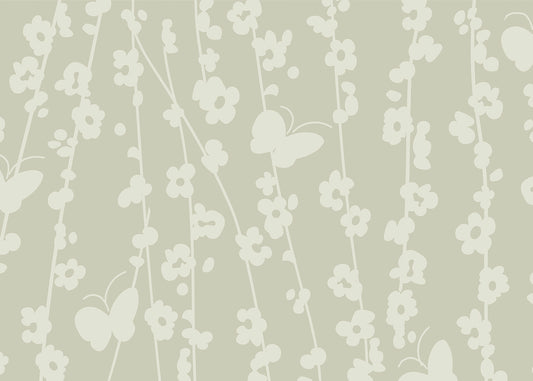 Daisy Chain Mural - Celadon