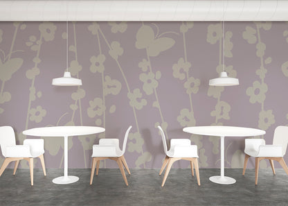 Daisy Chain Mural - Muted Lilac