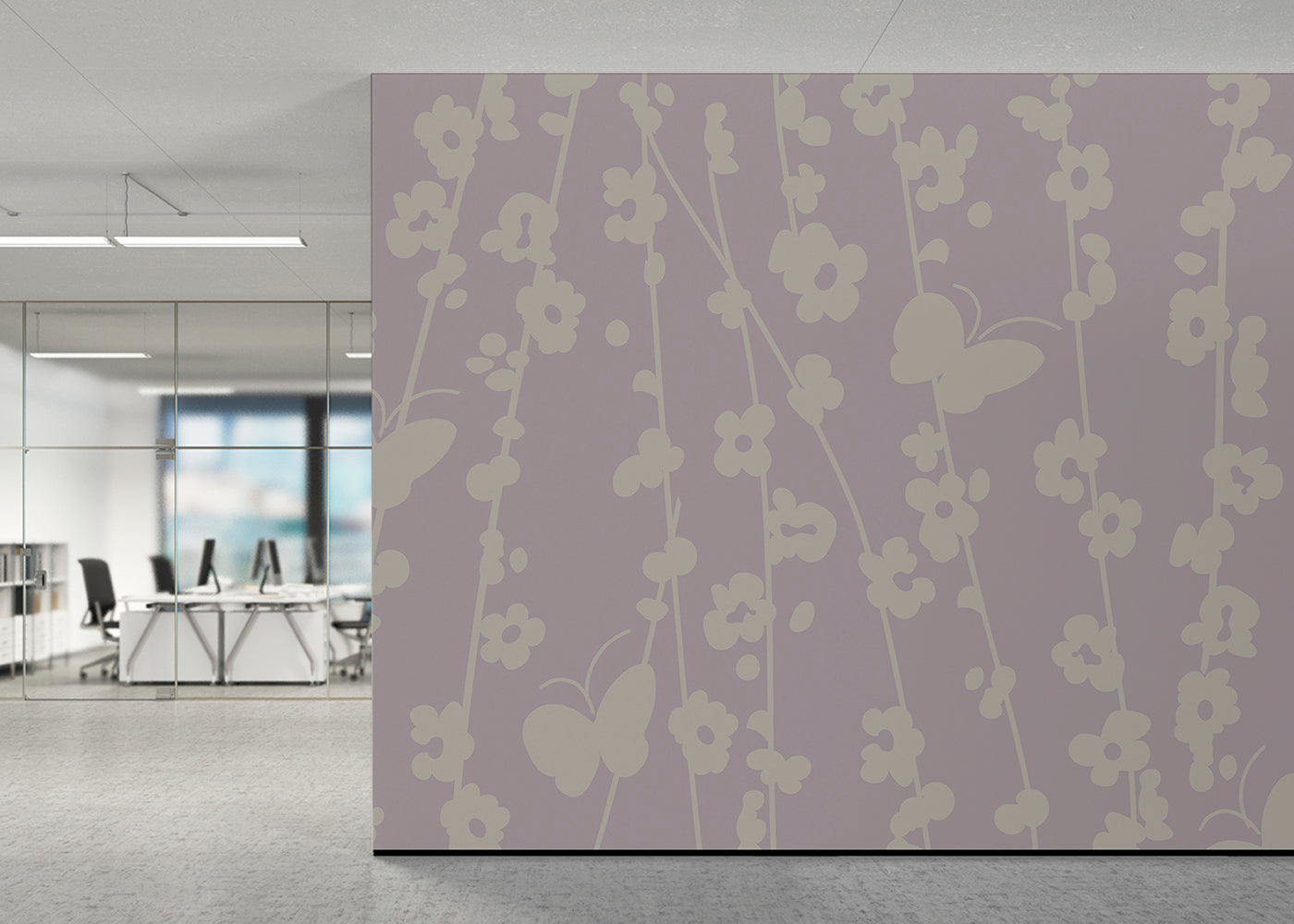 Daisy Chain Mural - Muted Lilac