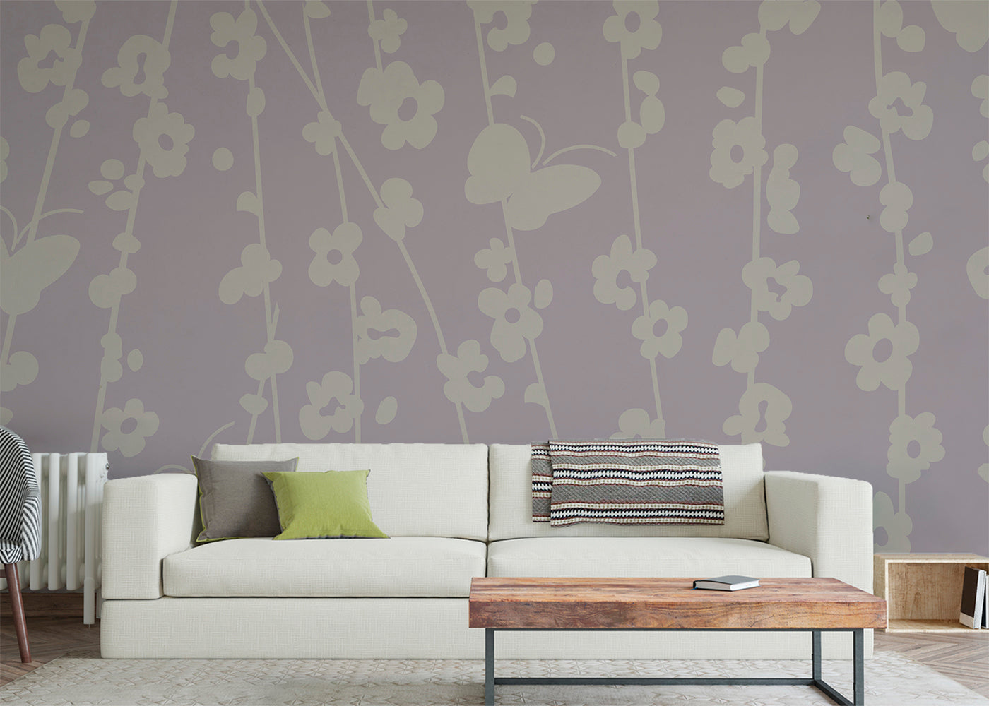 Daisy Chain Mural - Muted Lilac