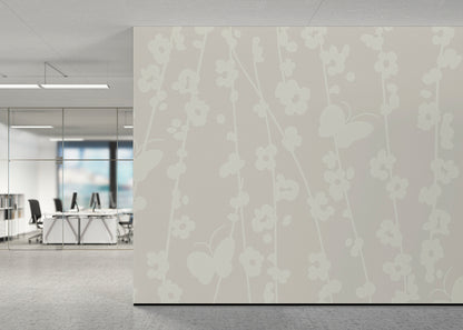 Daisy Chain Mural - Platinum Gray