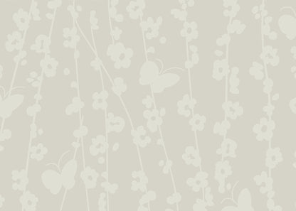 Daisy Chain Mural - Platinum Gray