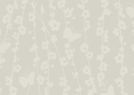 Daisy Chain Mural - Platinum Gray
