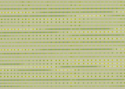 Stripe Checks Mural - Clay Lemongrass