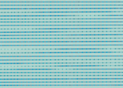 Stripe Checks Mural - Sky Aqua