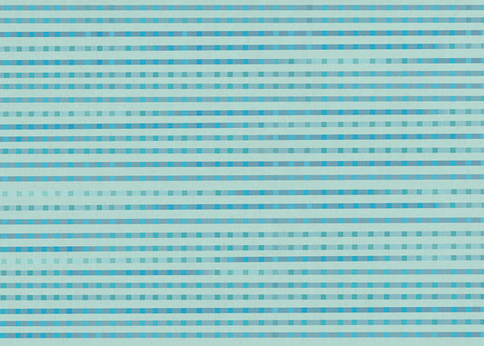 Stripe Checks Mural - Sky Aqua
