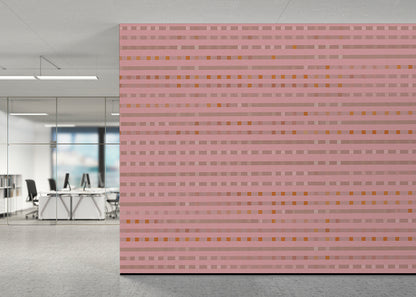 Stripe Checks Mural - Roseate Brown