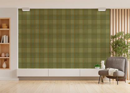 Phat Plaid Mural - Royal Moss