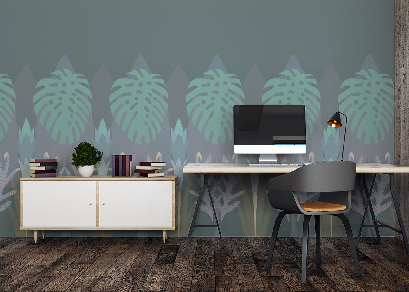 Tropical Wainscot - Slate Blue