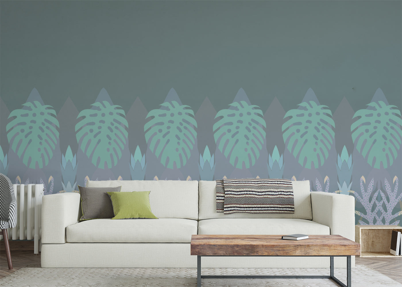 Tropical Wainscot - Slate Blue